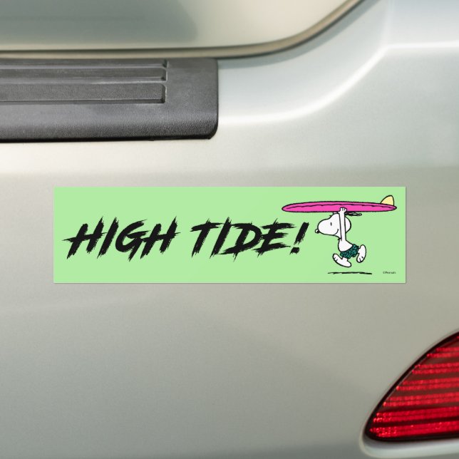 Pegatina Para Coche Cacahuetes | Snoopy Running to the Surf (en coche)