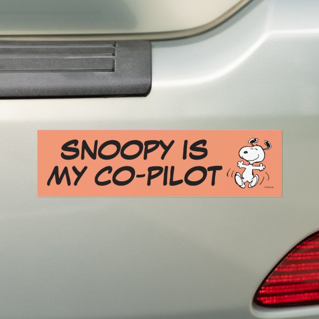Pegatina Para Coche Cacahuetes | Un baile feliz Snoopy (en coche)