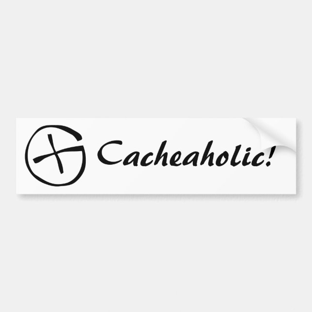 Pegatina Para Coche ¡Cacheaholic! (Frente)