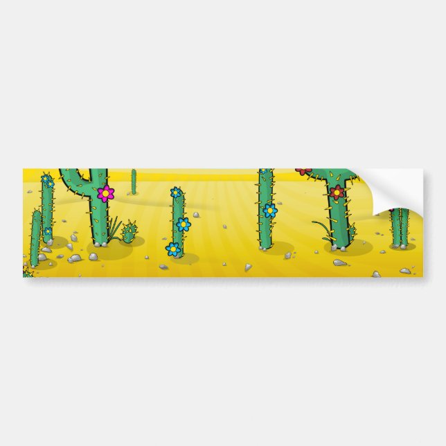 Pegatina Para Coche Cactus (Frente)