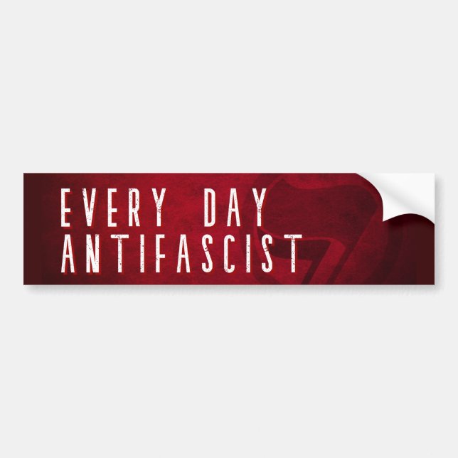 Pegatina Para Coche Cada día antifascista (Frente)
