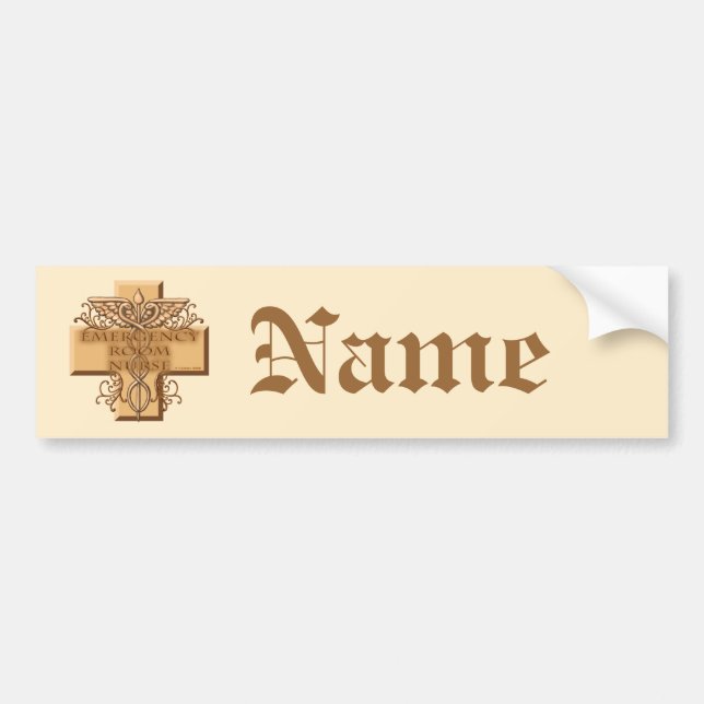 Pegatina Para Coche Caduceus Cross ER Nurse (Frente)