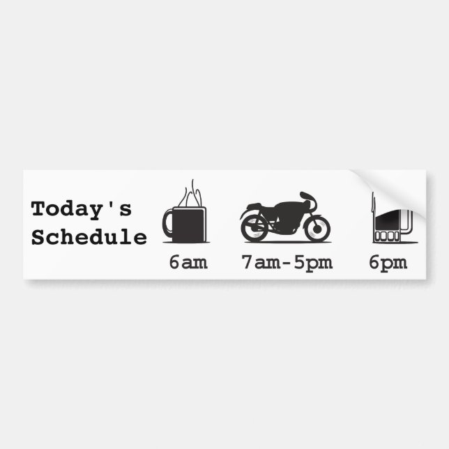 Pegatina Para Coche Café 2wheels de Today'sSchedule y cerveza (Frente)