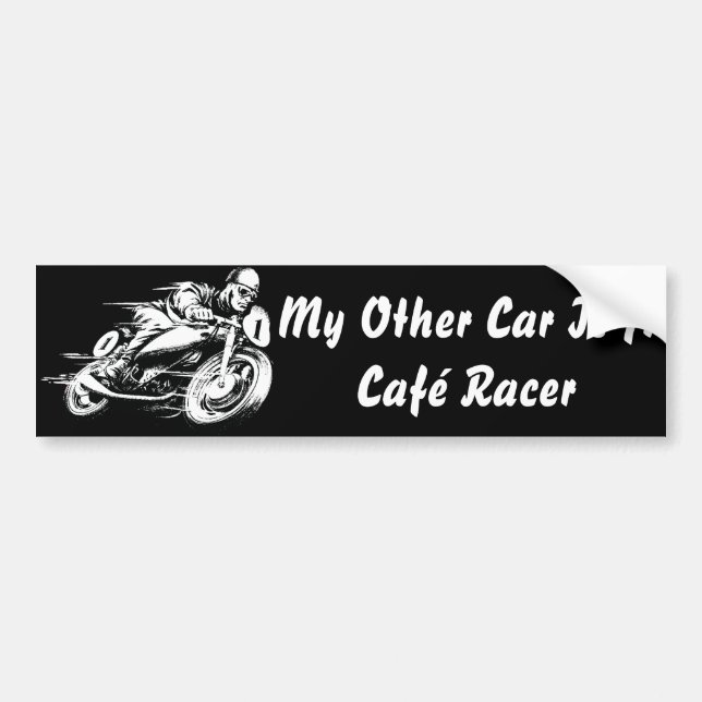 Pegatina Para Coche Café Racer (Frente)