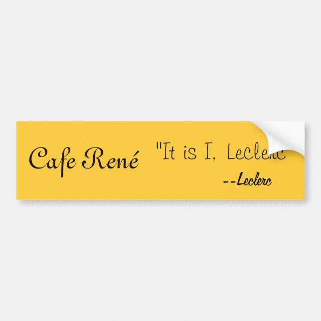 Pegatina Para Coche Café René (Frente)