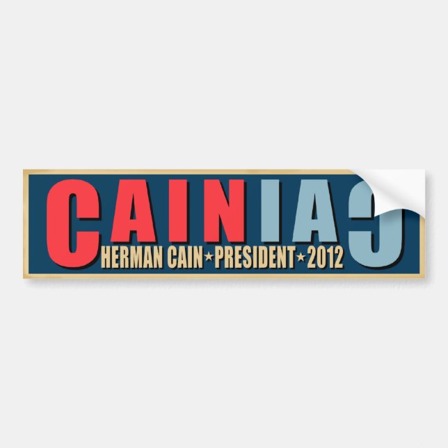 Pegatina Para Coche CAINiac para Herman Caín (Frente)