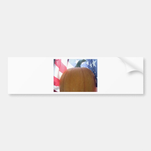 Pegatina Para Coche Calabaza Patriótica (Frente)