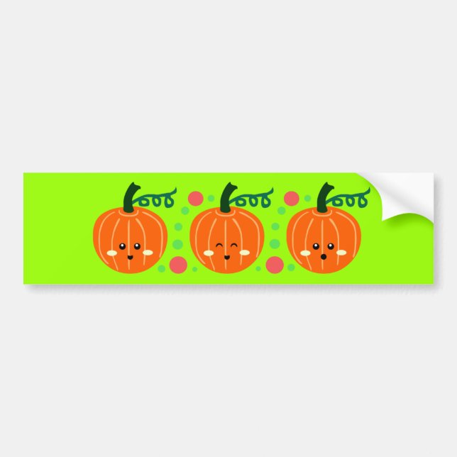 Pegatina Para Coche Calabazas cutáneas (Frente)