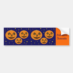 Pegatina Para Coche calabazas de Halloween en el espacio