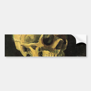 Pegatina Para Coche Calavera con cigarrillo en llamas por Vincent van