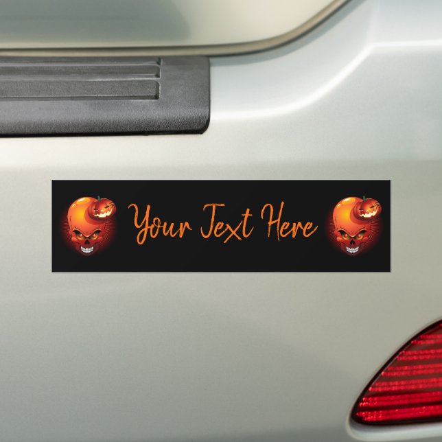 Pegatina Para Coche Calavera de Halloween y calabaza (en coche)