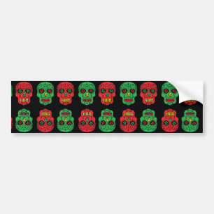 Pegatina Para Coche Calaveras de azúcar de Navidad