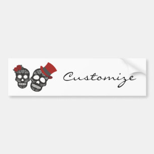 Pegatina Para Coche Calaveras negras Duo Thunder_Cove