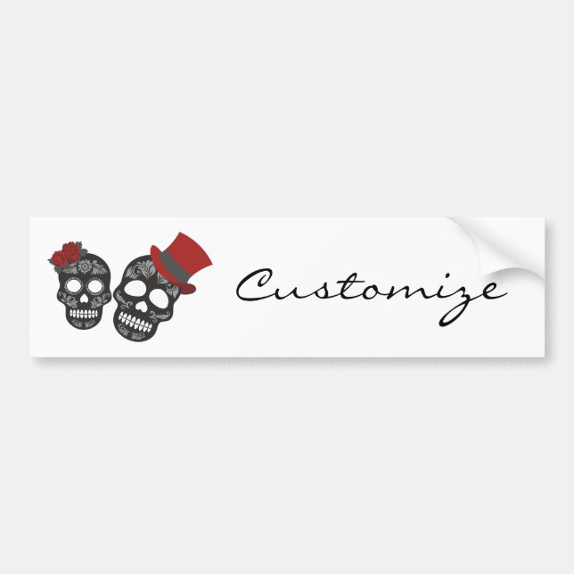 Pegatina Para Coche Calaveras negras Duo Thunder_Cove (Frente)