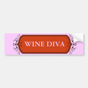 Pegatina Para Coche ¡Calcomanía de Diva del Vino!