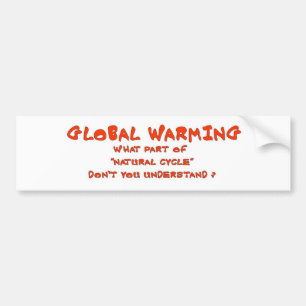 PEGATINA PARA COCHE CALENTAMIENTO GLOBAL