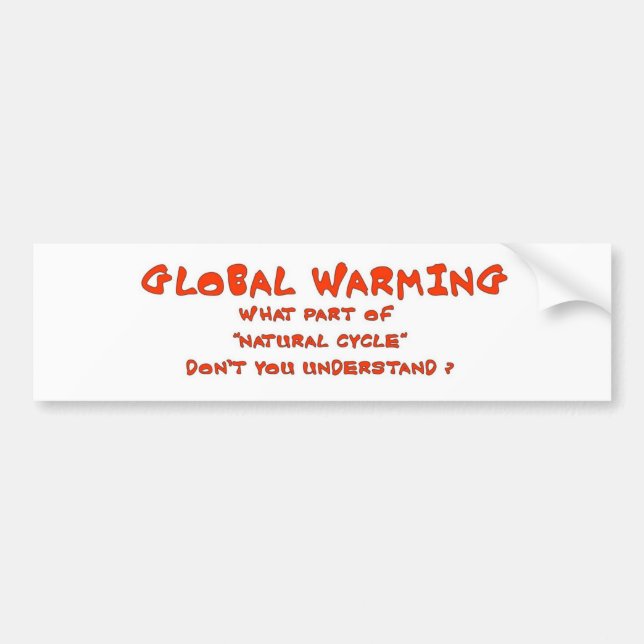 PEGATINA PARA COCHE CALENTAMIENTO GLOBAL (Frente)