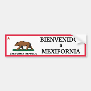 Pegatina Para Coche California: Bienvenidos un Mexifornia