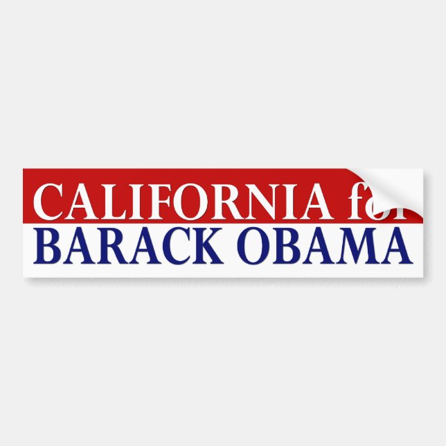 Pegatina Para Coche California para Barack Obama (Frente)