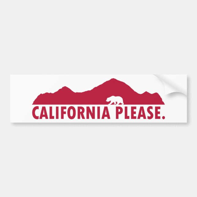 Pegatina Para Coche California Please (Frente)