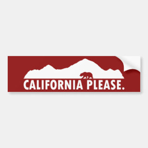 Pegatina Para Coche California, por favor