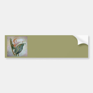 Pegatina Para Coche Calla Lily Hermoso Arte Botánico
