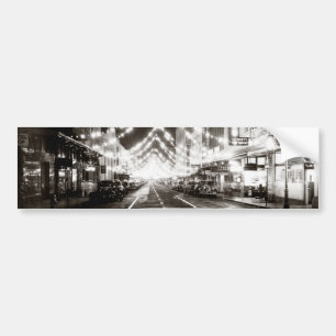 Pegatina Para Coche Calle Fuerte de Honolulu en 1942 de noche