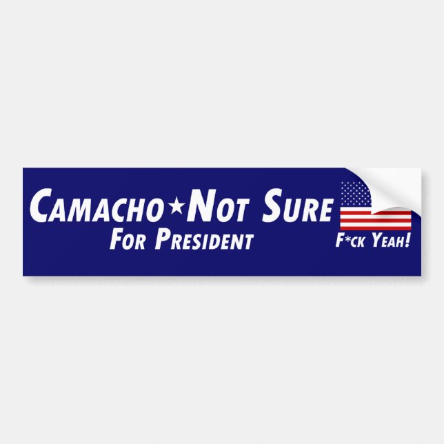 Pegatina Para Coche Camacho-Not seguro para el presidente (Frente)