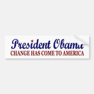 Pegatina Para Coche Cambie ha venido a América (Obama)