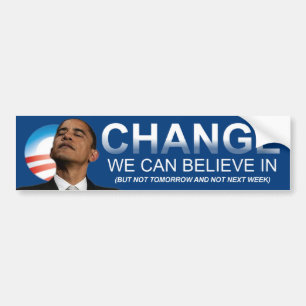Pegatina Para Coche Cambio anti de Obama