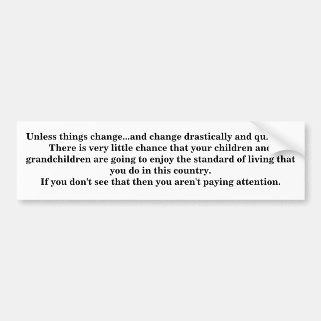 Pegatina Para Coche Cambio necesario (Frente)