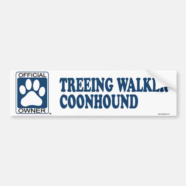 Pegatina Para Coche CAMINANTE COONHOUND_Blue de TREEING (Frente)
