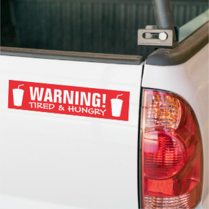 Pegatina Para Coche Camión de advertencia divertido y cansado