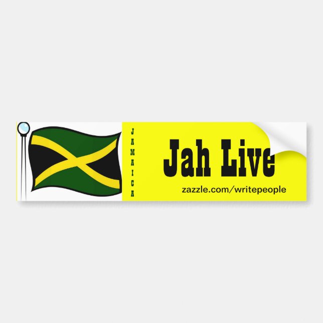 Pegatina Para Coche Camiones de parachoques jamaiquinos-jah en directo (Frente)