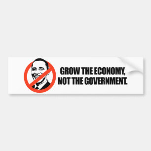 Pegatina Para Coche Camiseta de Anti-Obama - crezca la economía
