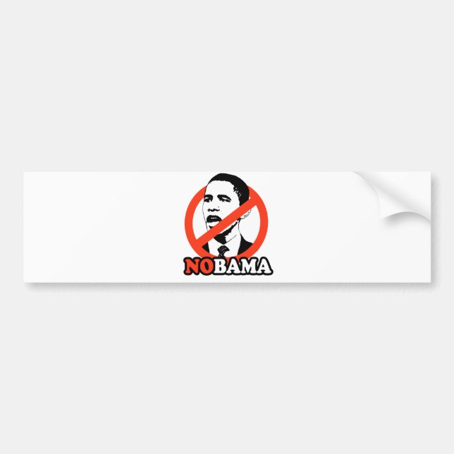 PEGATINA PARA COCHE CAMISETA DE ANTI-OBAMA/DE NOBAMA (Frente)