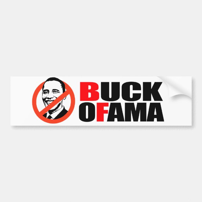 Pegatina Para Coche Camiseta de Anti-Obama - dólar Ofama (Frente)