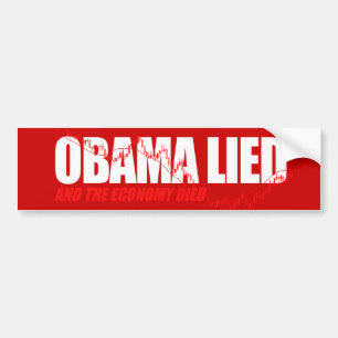 Pegatina Para Coche Camiseta de Anti-Obama - Obama mintió y los di de