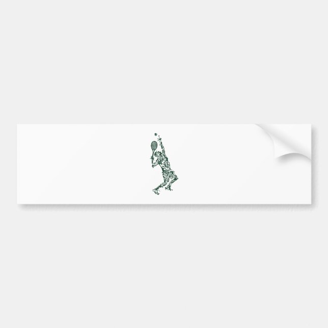 Pegatina Para Coche Camiseta de tenis - Jugador pone la chaqueta de bo (Frente)