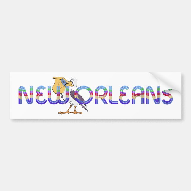 Pegatina Para Coche CAMISETA New Orleans (Frente)