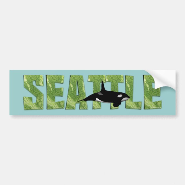 Pegatina Para Coche CAMISETA Seattle (Frente)