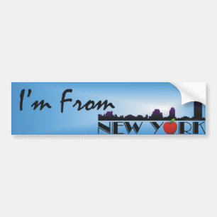 Pegatina Para Coche CAMISETA soy de Nueva York