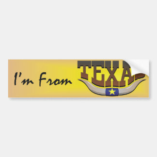 Pegatina Para Coche CAMISETA soy de Tejas