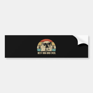 Pegatina Para Coche Camiseta Vintage Mejor Papá Bulldog Inglés de Todo