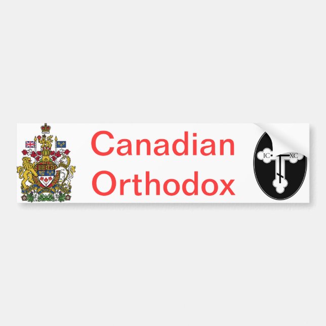 Pegatina Para Coche Camisetas ortodoxas canadienses y más… (Frente)