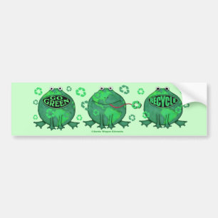 Pegatina Para Coche Camisetas verdes del ambiente del Día de la Tierr