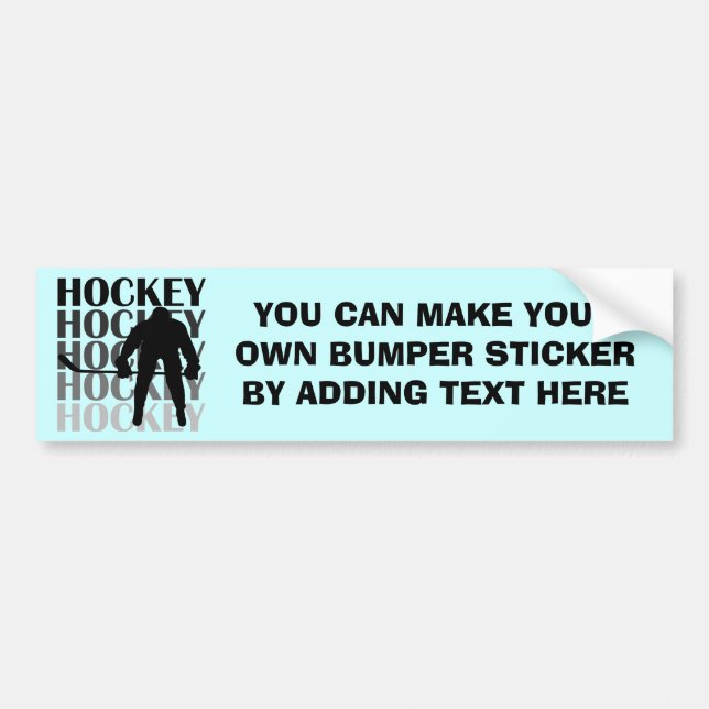 Pegatina Para Coche Camisetas y regalos de la silueta del hockey (Frente)