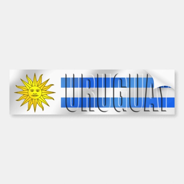 Pegatina Para Coche Camisetas y regalos del fútbol de Uruguay (Frente)