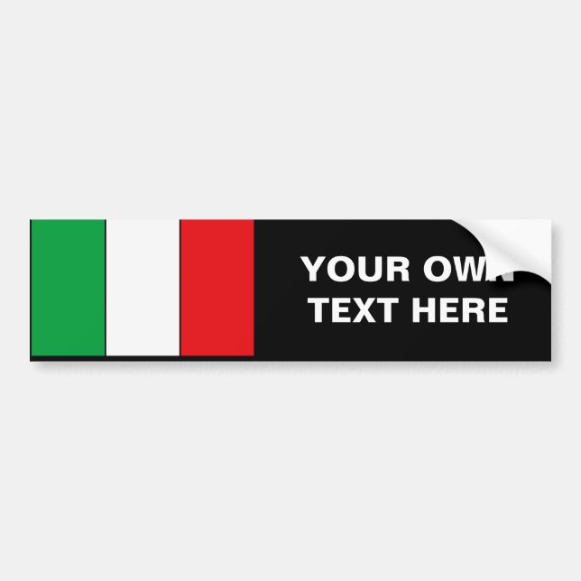 Pegatina Para Coche Camisetas y regalos italianos de la bandera (Frente)