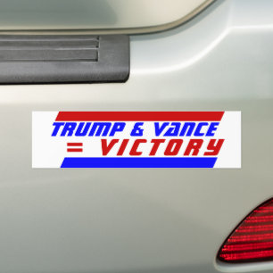 Pegatina Para Coche Campaña 2024 Presidente TRUMP JD VANCE = VICTORIA